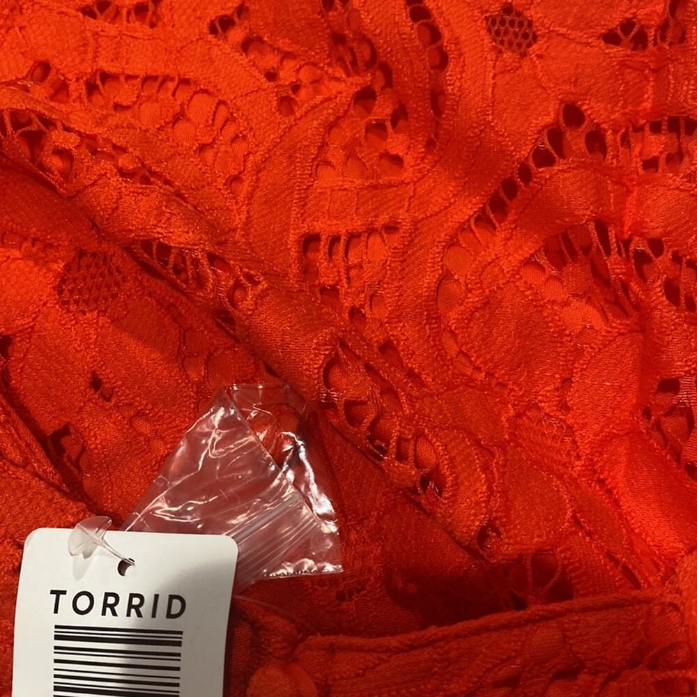 Torrid ORANGE COTTON LACE RUFFLE CAMI - Picture 8 of 9